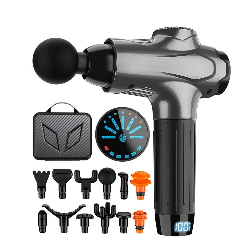 Cordless Professional Fascia Gun Deep Tissue Muscle Massager for Old Injuries Tight Muscles Stiff Joints - Portable Relaxation T