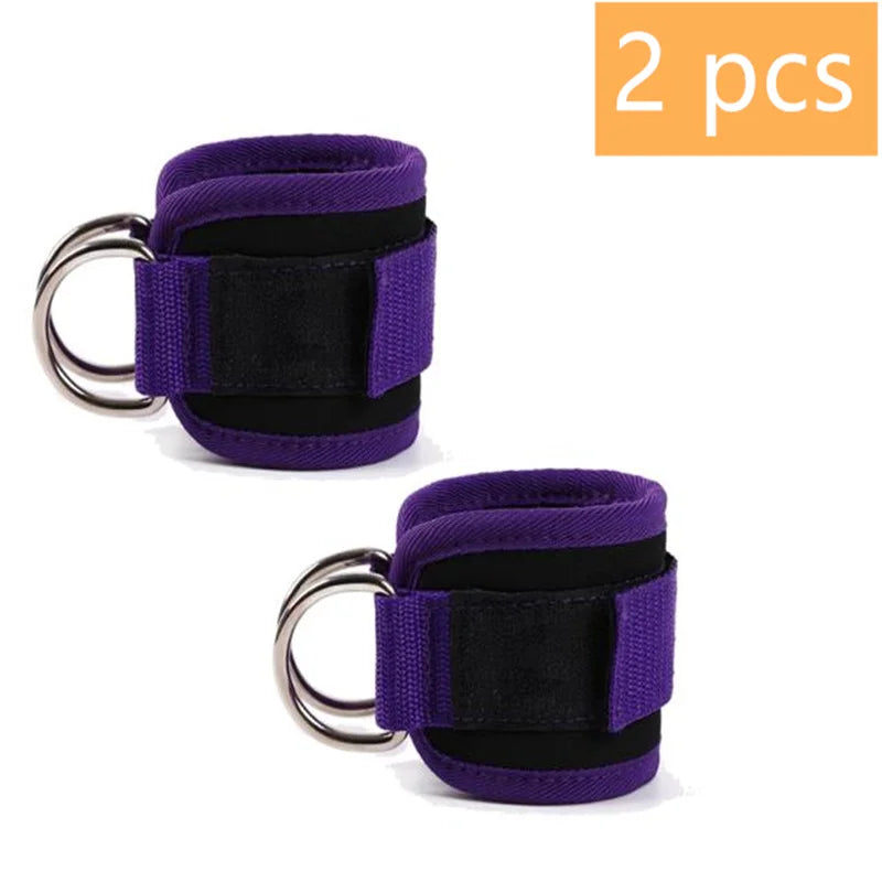 1/2/4Pcs Cable Ankle Straps Double D-Ring Adjustable Ankle Cuffs Gym Workouts Glutes Legs Strength Training Brace Support Sport
