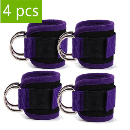 1/2/4Pcs Cable Ankle Straps Double D-Ring Adjustable Ankle Cuffs Gym Workouts Glutes Legs Strength Training Brace Support Sport