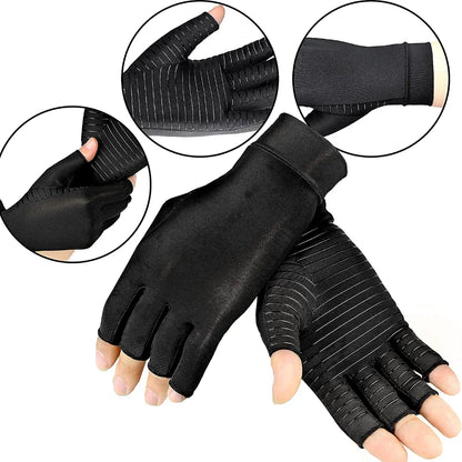 1Pair Copper Arthritis Compression Gloves for Women Men Arthritis Hand Pain Relief Swelling Rheumatoid Arthritis Gloves