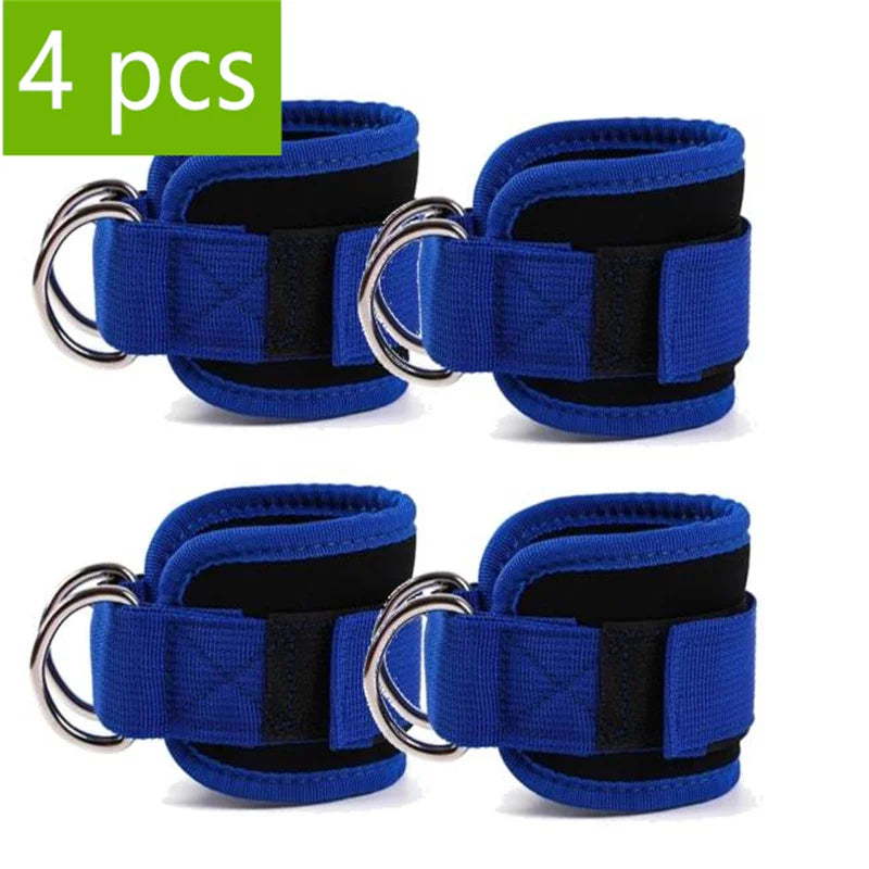 1/2/4Pcs Cable Ankle Straps Double D-Ring Adjustable Ankle Cuffs Gym Workouts Glutes Legs Strength Training Brace Support Sport