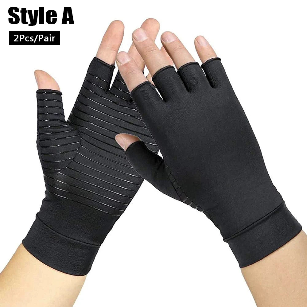 1Pair Copper Arthritis Compression Gloves for Women Men Arthritis Hand Pain Relief Swelling Rheumatoid Arthritis Gloves