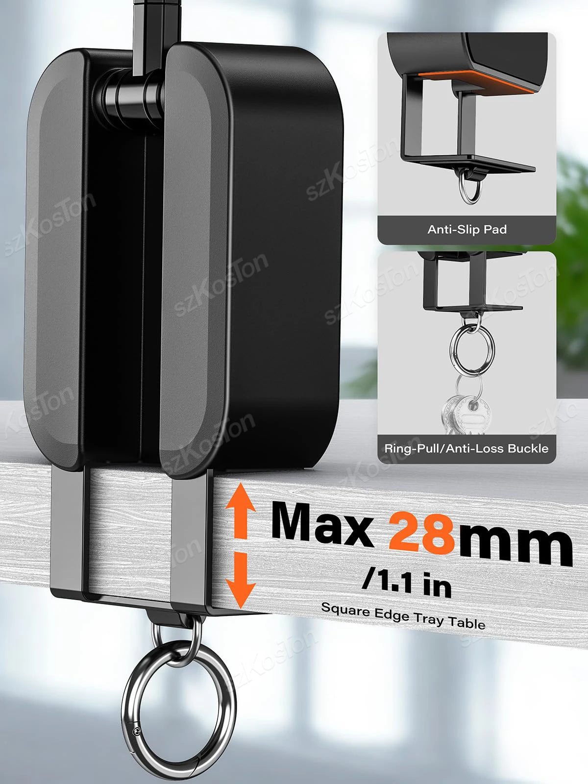 Magnetic Phone Holder with Universal Tray Table Clamp Gym Phone Stand Dual-Sided Magnets for Iphone 17-12 Series
