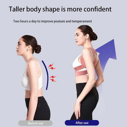 Hunchback Corrector for Adults,Invisible Posture Correction with Straps, Bent Waist, Chest and Neck Forward Tilt Correction Tool