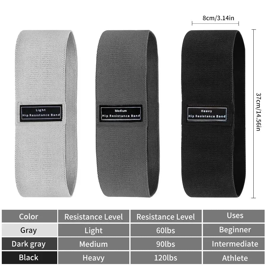 Resistance Bands, Fabric Workout Bands for Women & Men, Cloth Booty Resistance Loop Bands, Thick Squat Bands for Butt/Legs/Thigh