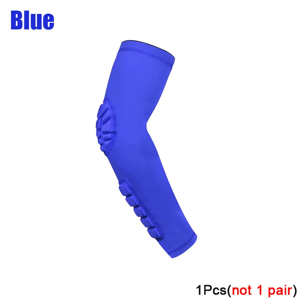 1Pc Arm Sleeve,Compression Arm Sleeve W Elbow Pad for Football,Volleyball,Baseball Protection,Youth&Adult Sizes