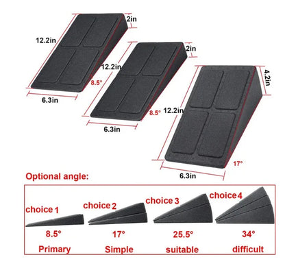3Pcs Squat Wedge Block Adjustable Non-Slip Squat Ramp Deadlift Wedge Calf Stretcher Slant Board Strength for Squat Deadlift