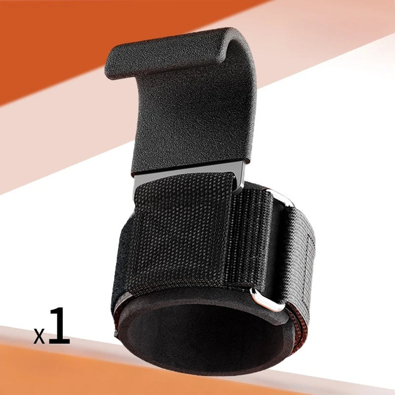 Weight Lifting Hook Grips with Wrist Wraps Hand-Bar Wrist Strap Gym Fitness Hook Weight Strap Pull-Ups Power Lifting Gloves