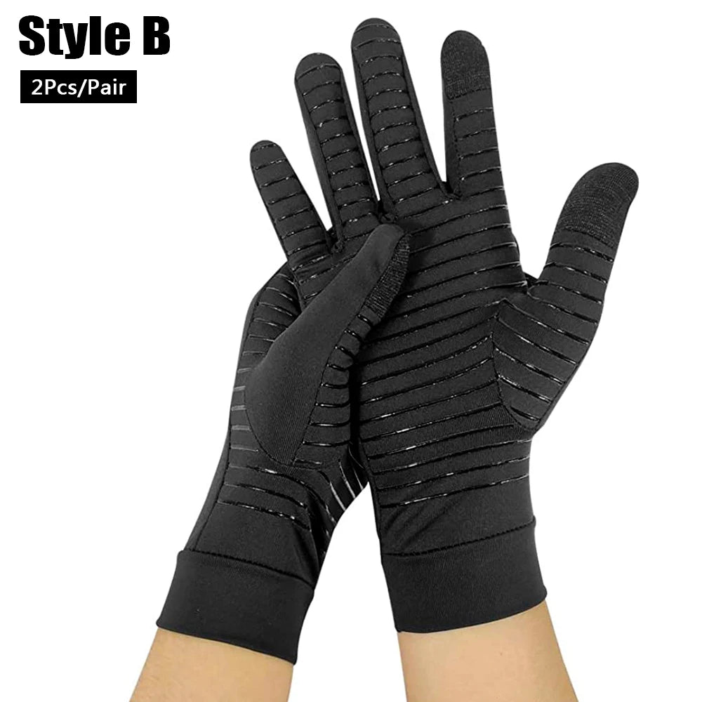 1Pair Copper Arthritis Compression Gloves for Women Men Arthritis Hand Pain Relief Swelling Rheumatoid Arthritis Gloves