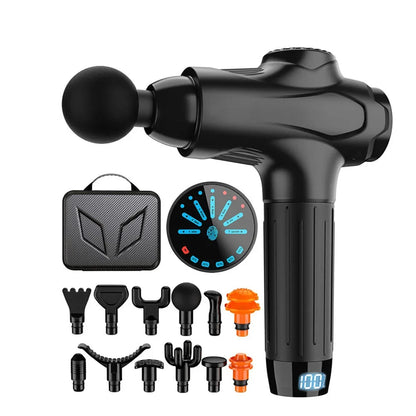 Cordless Professional Fascia Gun Deep Tissue Muscle Massager for Old Injuries Tight Muscles Stiff Joints - Portable Relaxation T