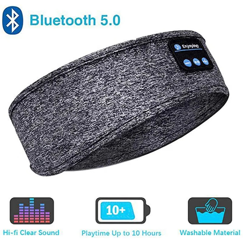 Wireless Bluetooth Music Eye Mask Sports Headband Anti-Noise Headphones Talk Running Yoga Music Headwear Wireless Sleep Headphon