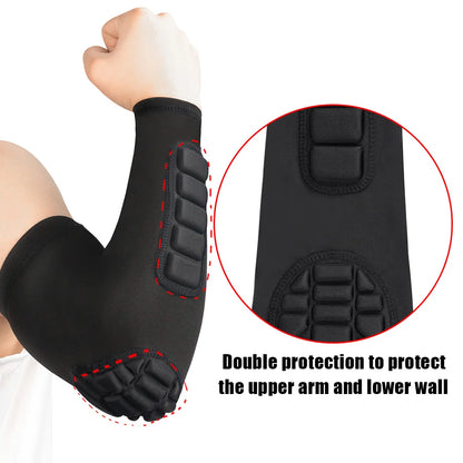 1Pc Arm Sleeve,Compression Arm Sleeve W Elbow Pad for Football,Volleyball,Baseball Protection,Youth&Adult Sizes