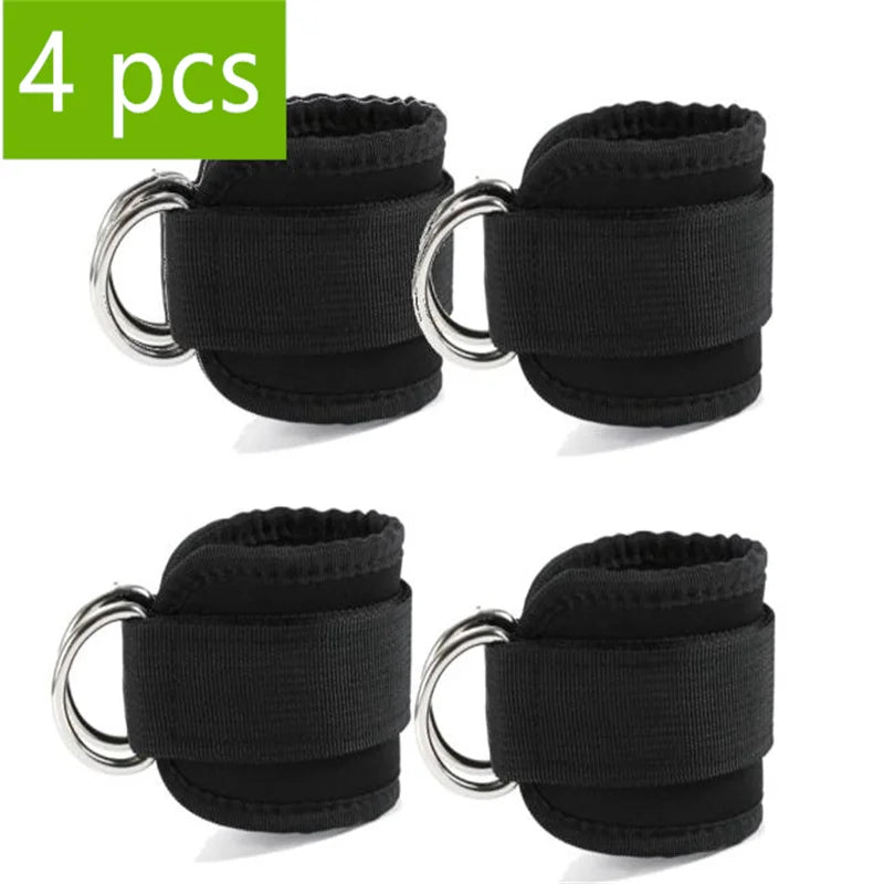1/2/4Pcs Cable Ankle Straps Double D-Ring Adjustable Ankle Cuffs Gym Workouts Glutes Legs Strength Training Brace Support Sport