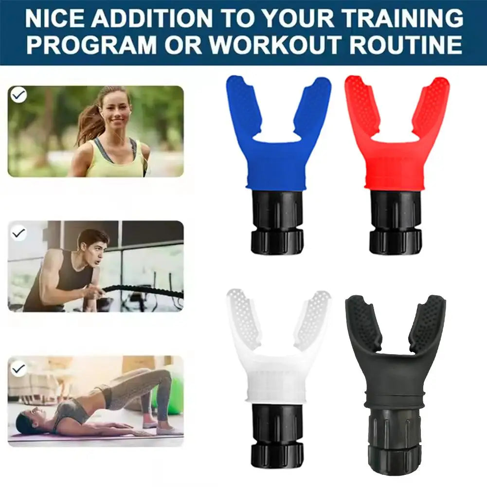 Adjustable Silicone Breathing Fitness Exercise Equipment Portable Mouthpiece Resistance Breathing Exercise Device for Household