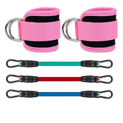 Ankle Straps Resistance Bands Set Fitness Workout Exercise Equipment Ankle Weight Yoga Elastic Fitness Band for Gym Man Woman