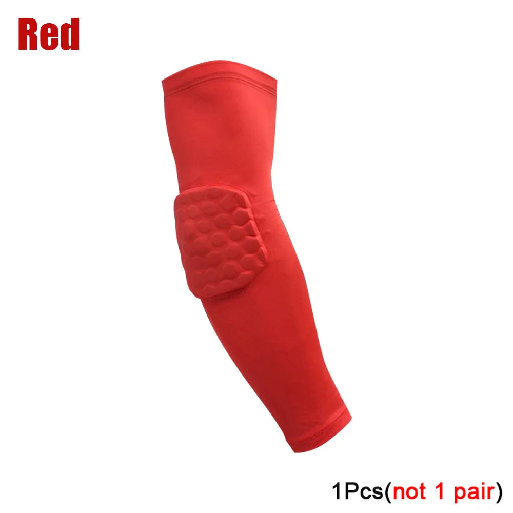 1Pc Arm Sleeve,Compression Arm Sleeve W Elbow Pad for Football,Volleyball,Baseball Protection,Youth&Adult Sizes