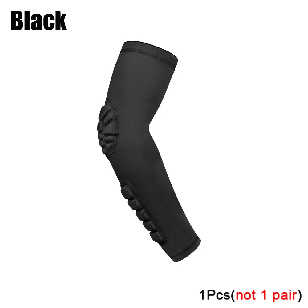 1Pc Arm Sleeve,Compression Arm Sleeve W Elbow Pad for Football,Volleyball,Baseball Protection,Youth&Adult Sizes