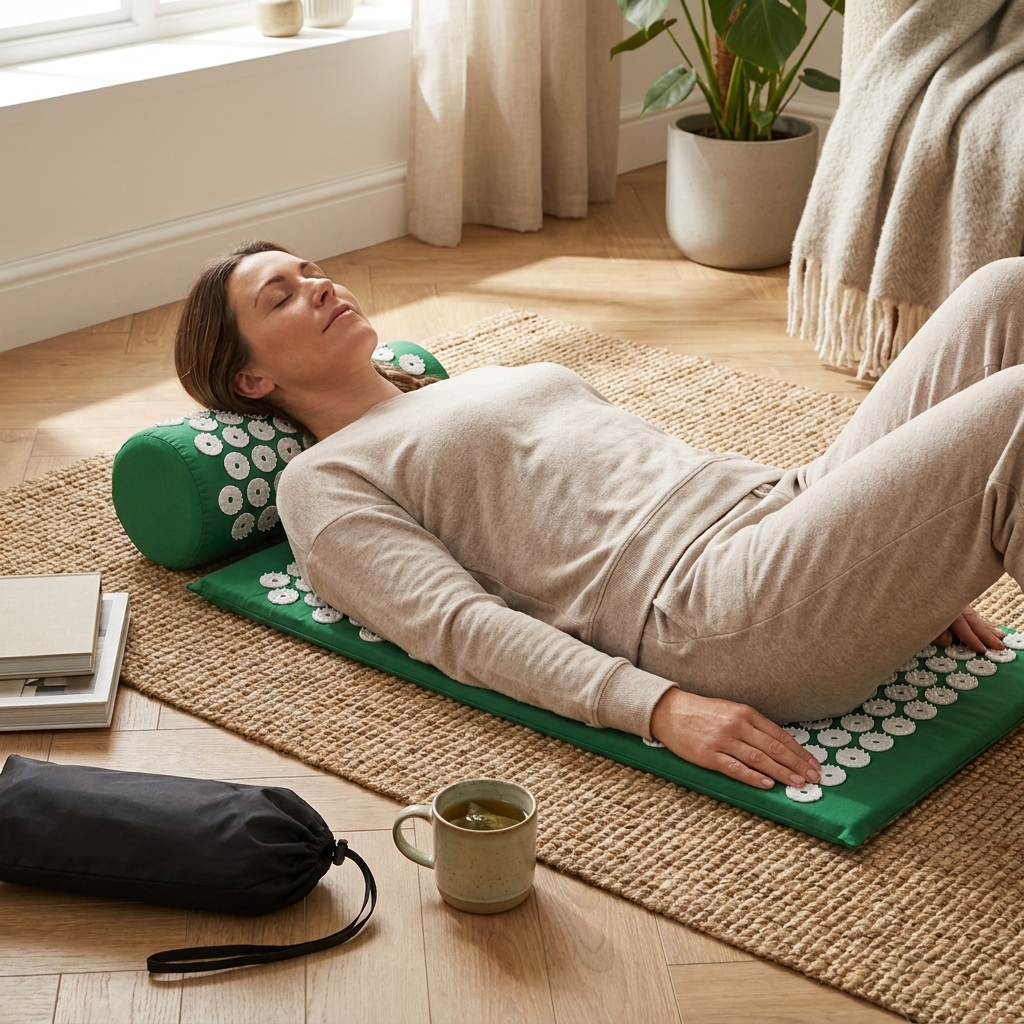 Acupressure Mat and Pillow Bundle lifestyle