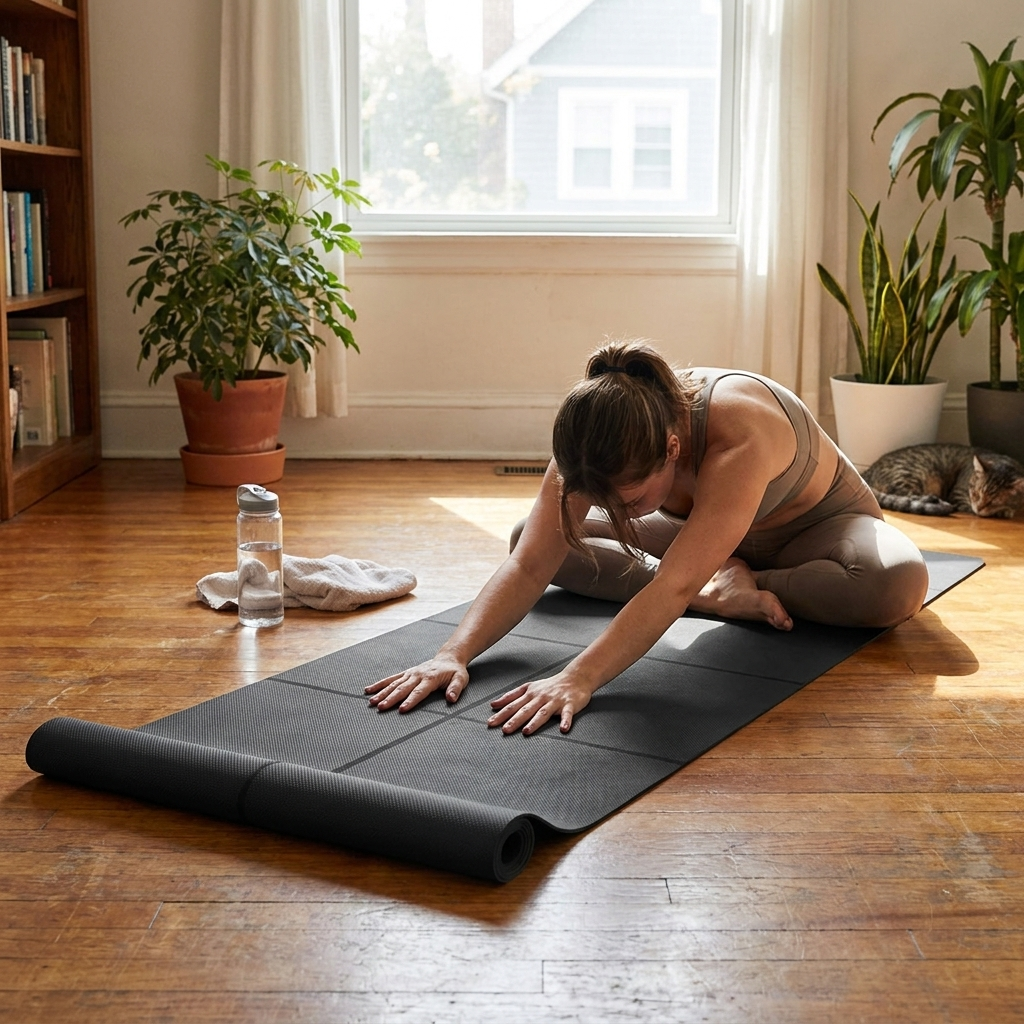 EVA 4mm Yoga and Pilates Mat lifestyle