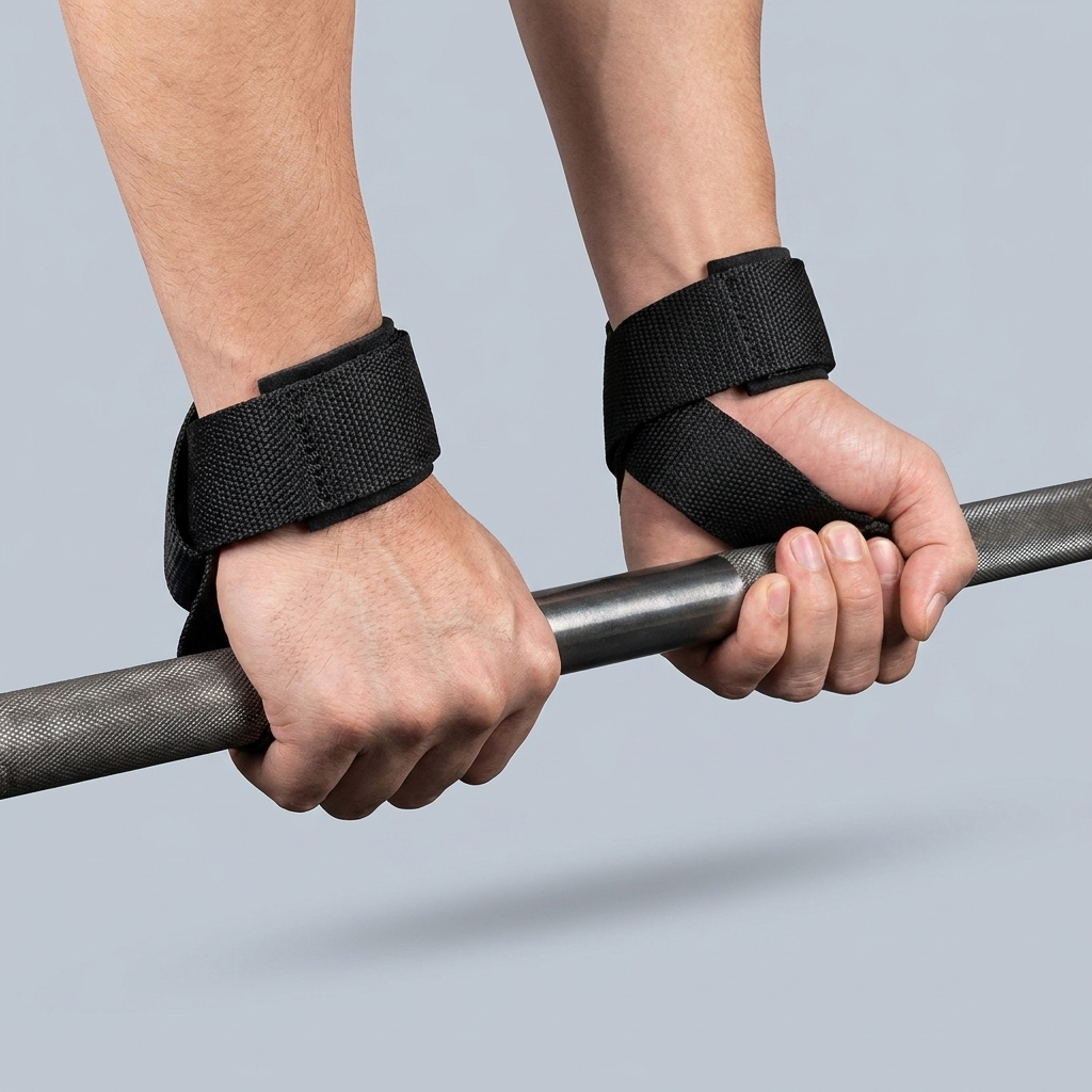 Non-Slip Weightlifting Wrist Straps worn
