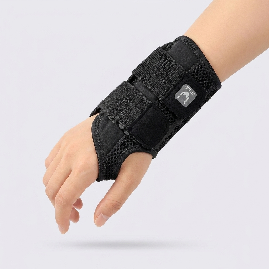 Carpal Tunnel Wrist Brace with Splint worn